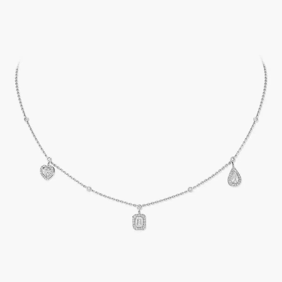 [⭐JeweliWhal]My Twin Diamond Necklace in Silver