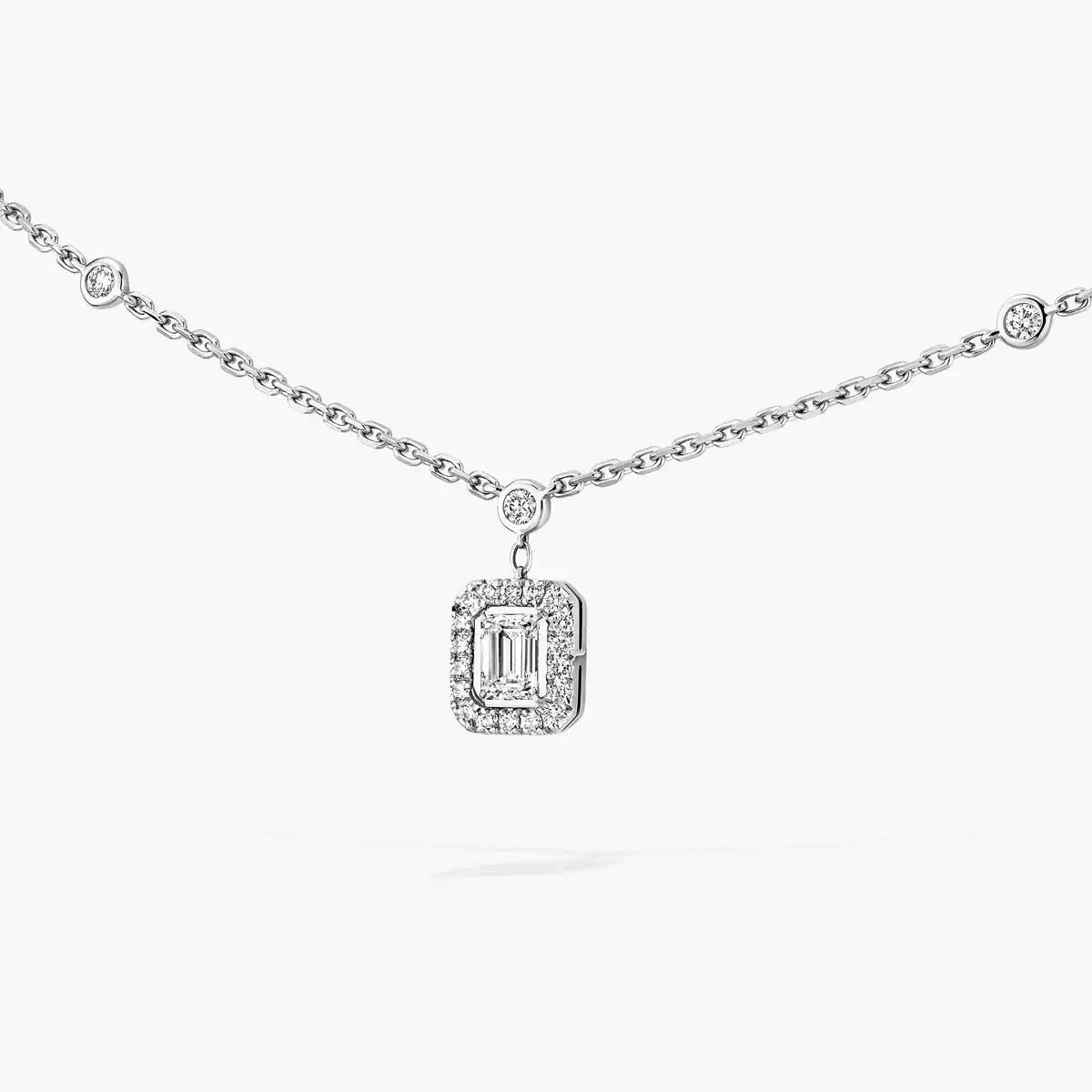 [⭐JeweliWhal]My Twin Diamond Necklace in Silver