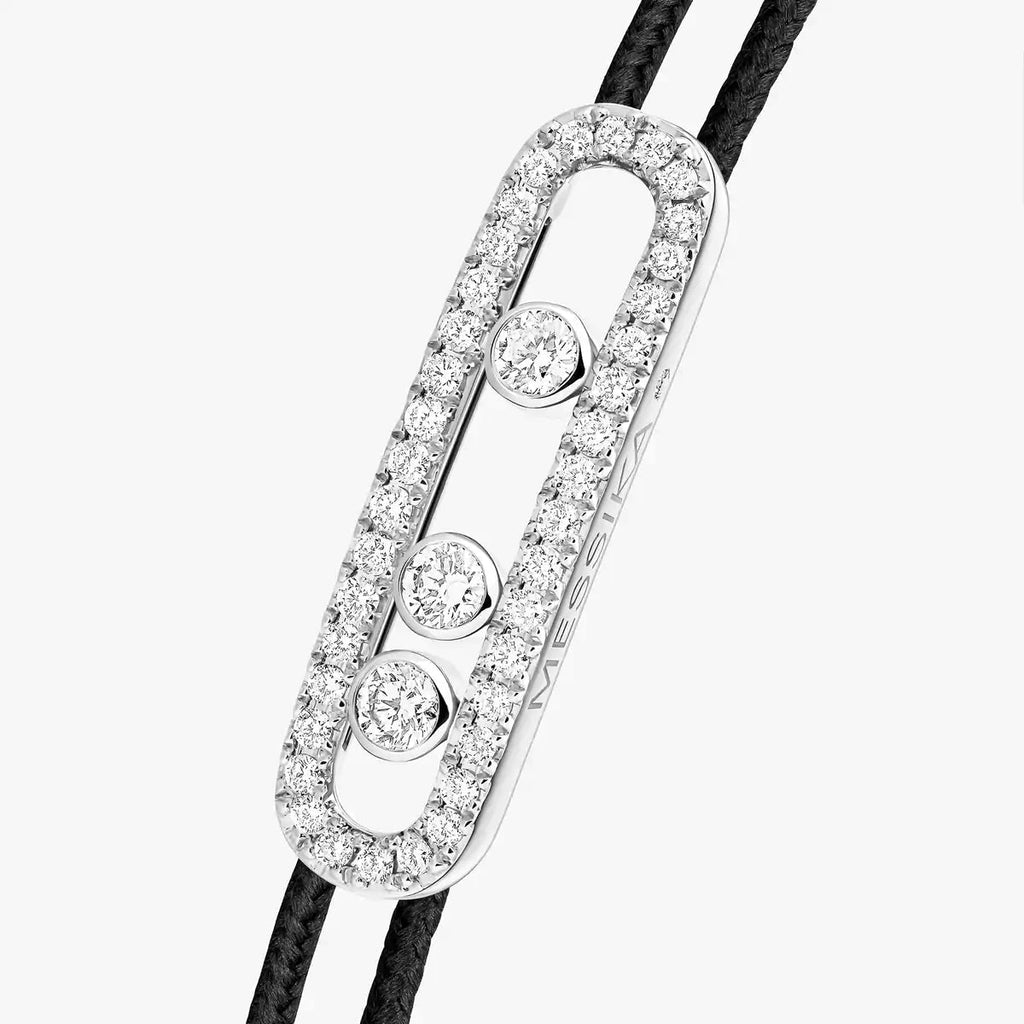 [⭐JeweliWhal]Messika Care(s) pink cord pavé bracelet