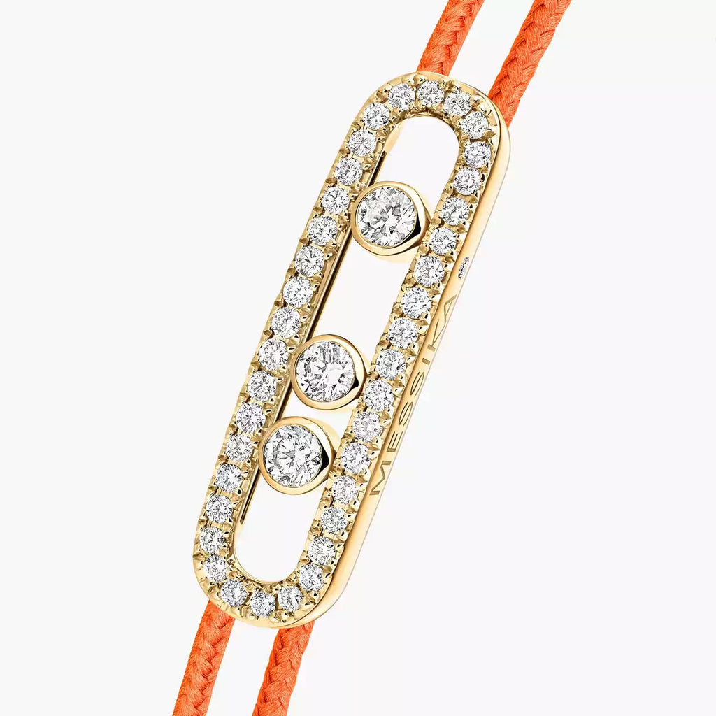 [⭐JeweliWhal]Messika Care(s) pink cord pavé bracelet