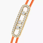[⭐JeweliWhal]Messika Care(s) pink cord pavé bracelet