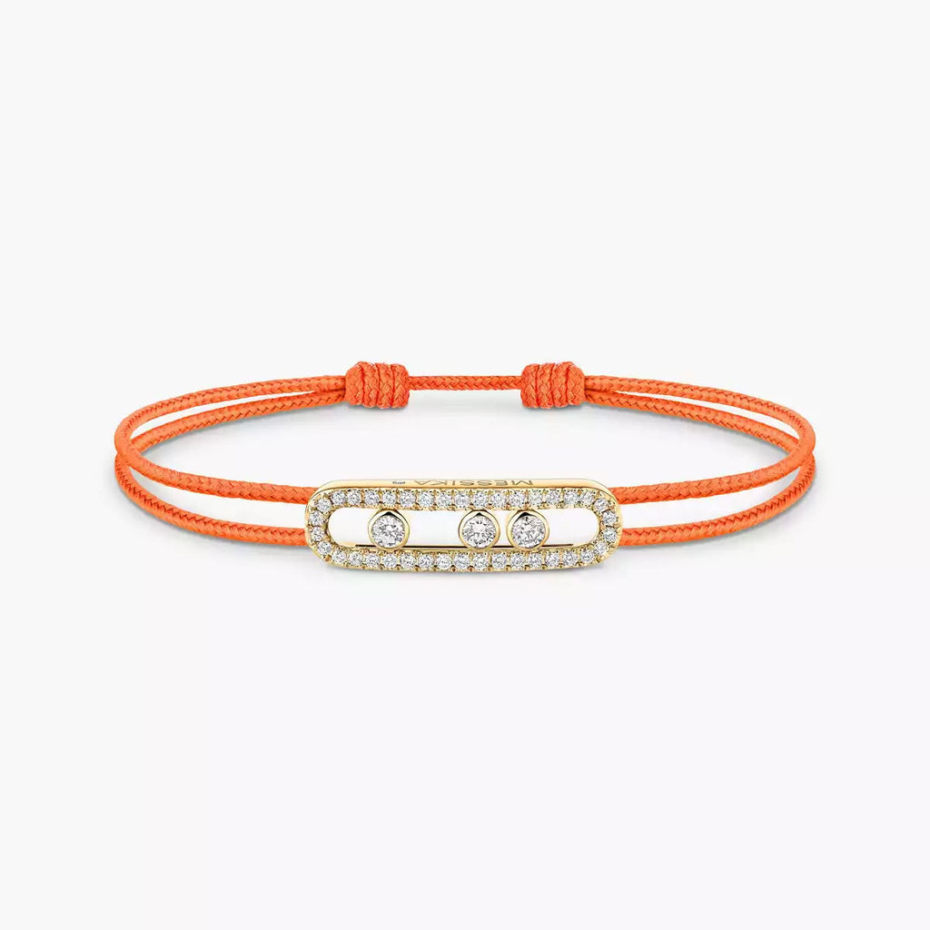 [⭐JeweliWhal]Messika Care(s) pink cord pavé bracelet