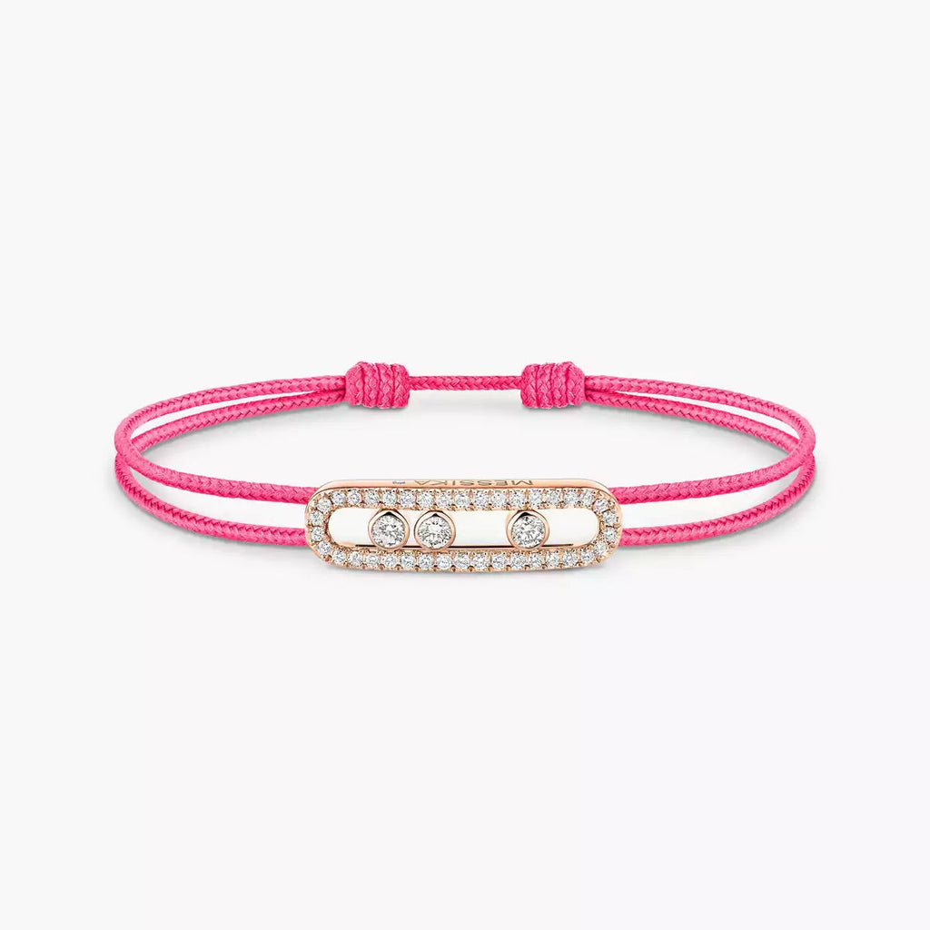 [⭐JeweliWhal]Messika Care(s) pink cord pavé bracelet