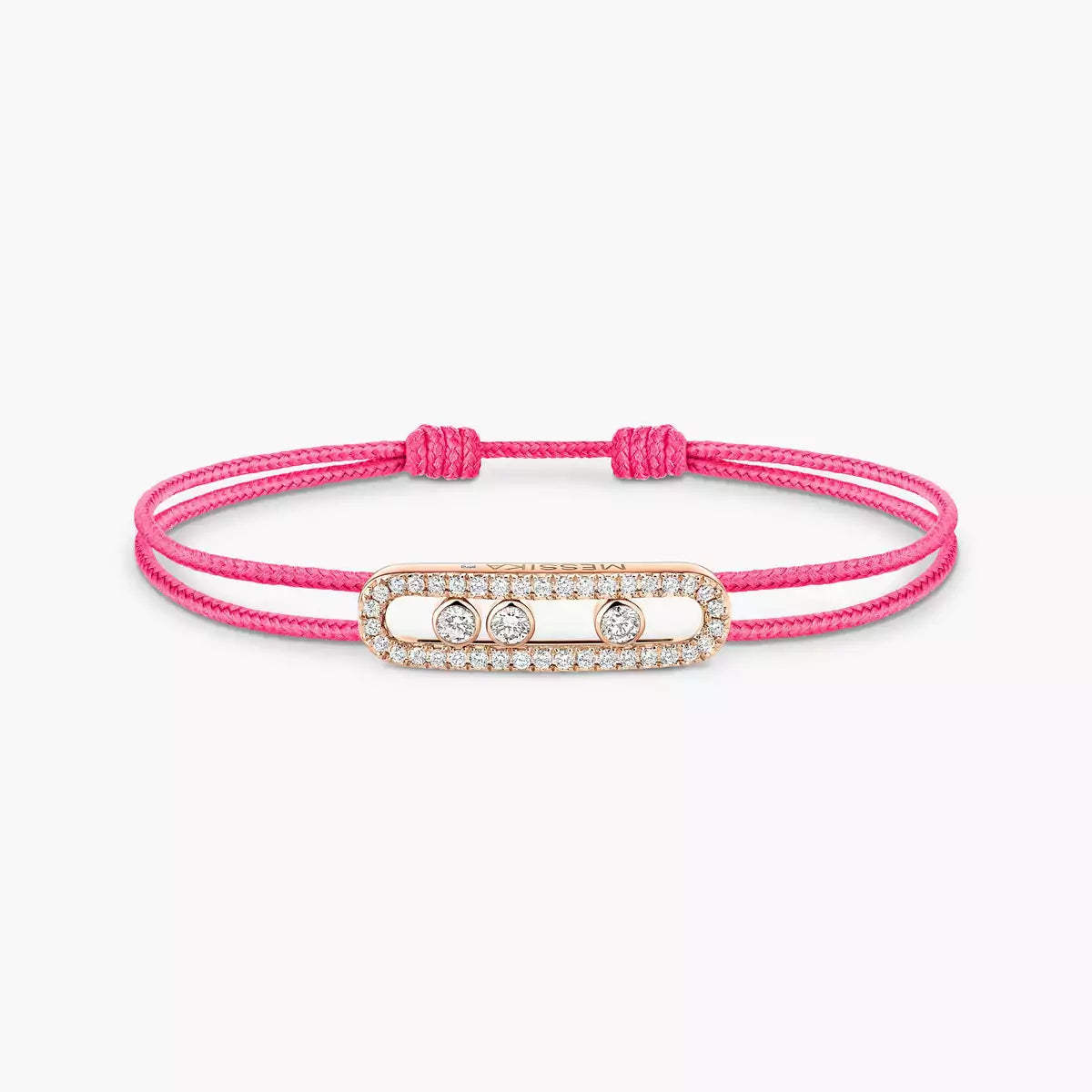 [⭐JeweliWhal]Messika Care(s) pink cord pavé bracelet