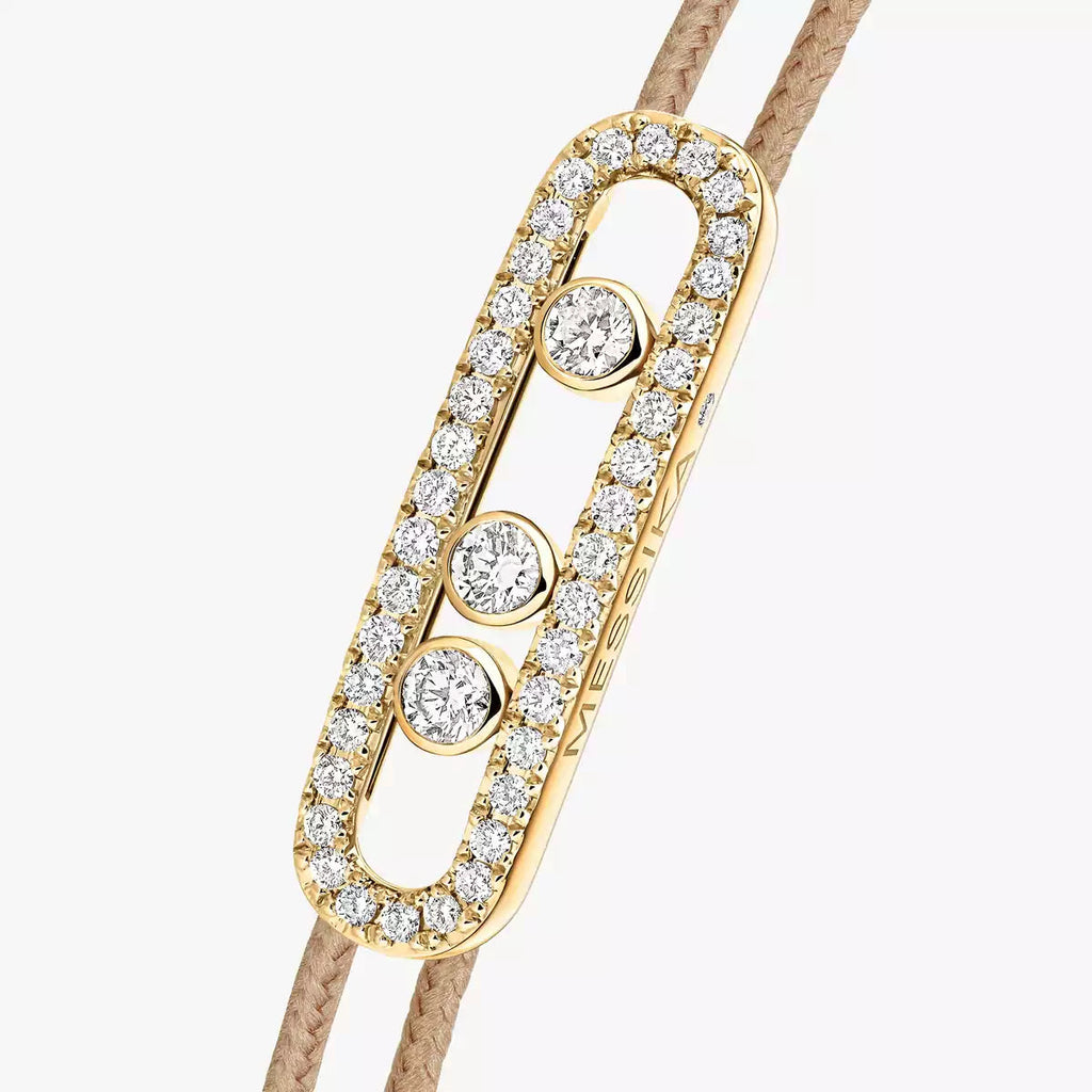 [⭐JeweliWhal]Messika Care(s) pink cord pavé bracelet
