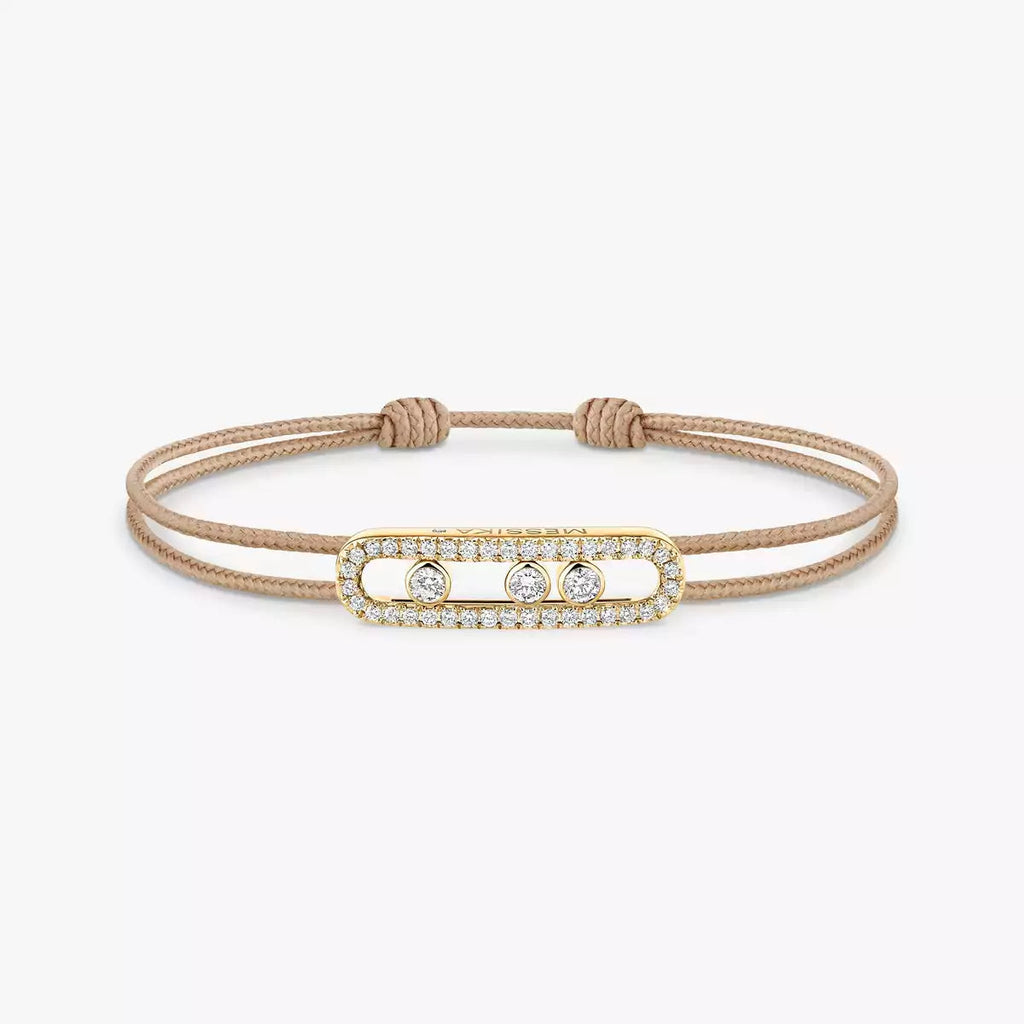 [⭐JeweliWhal]Messika Care(s) pink cord pavé bracelet