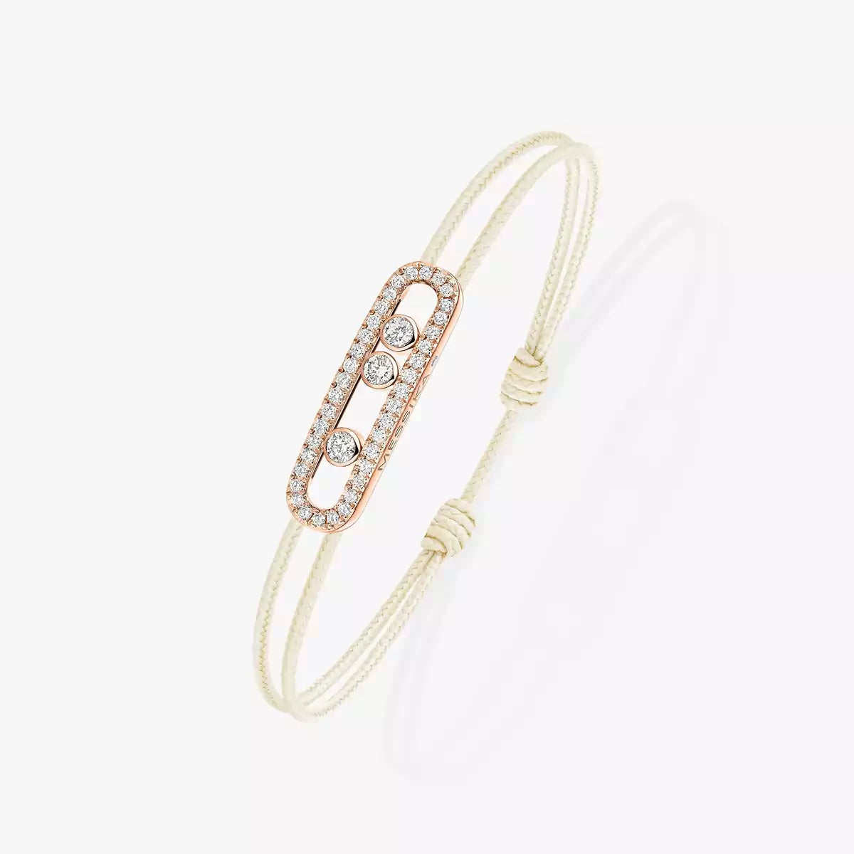 [⭐JeweliWhal]Messika Care(s) pink cord pavé bracelet