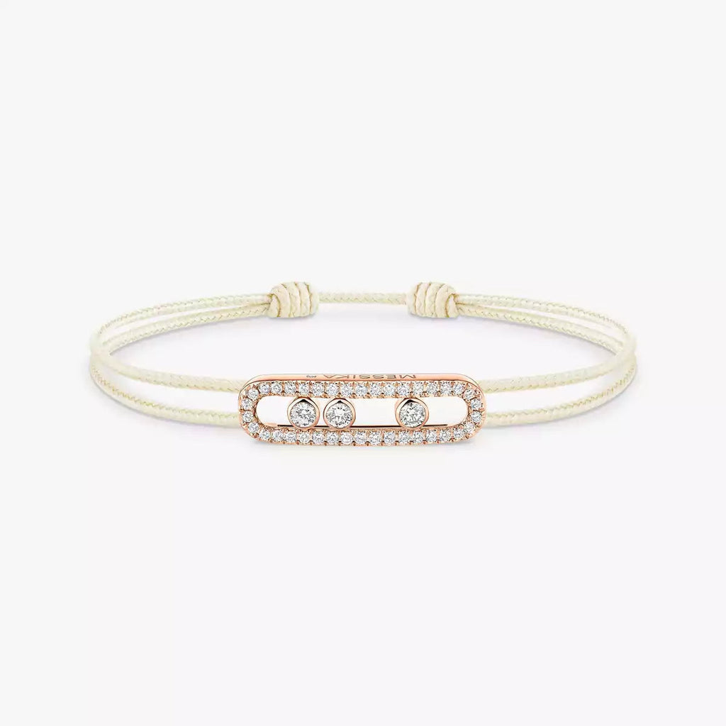 [⭐JeweliWhal]Messika Care(s) pink cord pavé bracelet