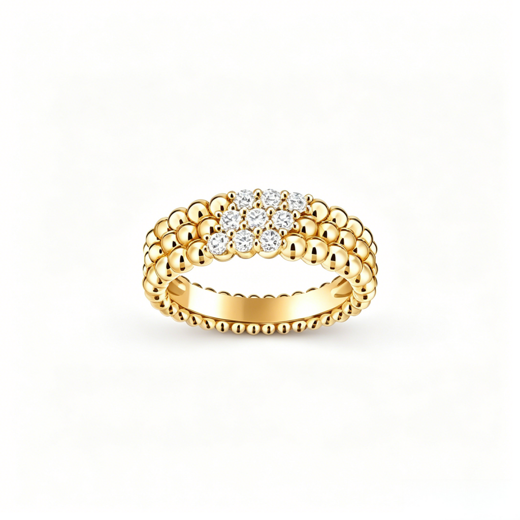 [⭐JeweliWhal] THREE-ROW DIAMOND RING