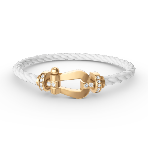[⭐JeweliWhal]FORCE LARGE HORSESHOE HALF DIAMOND BRACELET GOLD