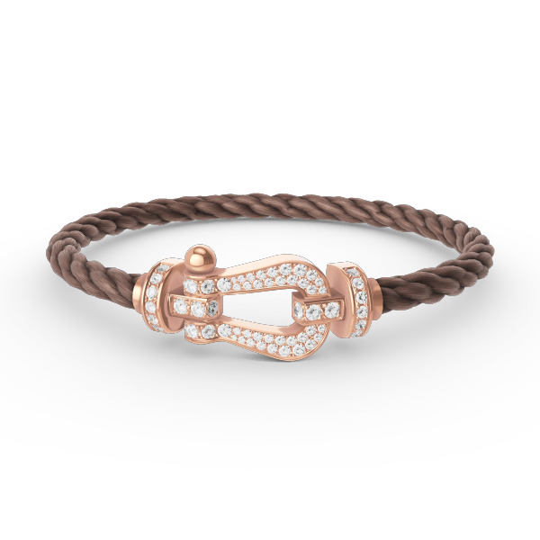 [⭐JeweliWhal]FORCE LARGE HORSESHOE FULL DIAMOND BRACELET ROSE GOLD