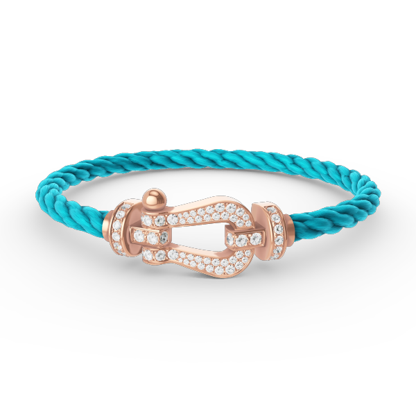 [⭐JeweliWhal]FORCE LARGE HORSESHOE FULL DIAMOND BRACELET ROSE GOLD