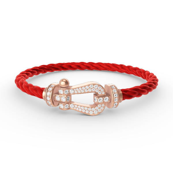 [⭐JeweliWhal]FORCE LARGE HORSESHOE FULL DIAMOND BRACELET ROSE GOLD