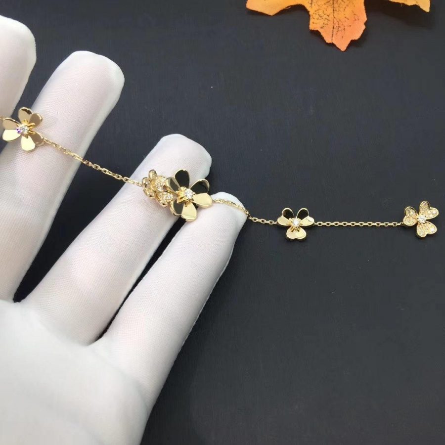 [⭐JeweliWhal]سوار FRIVOLE GOLD 5 FLOWERS