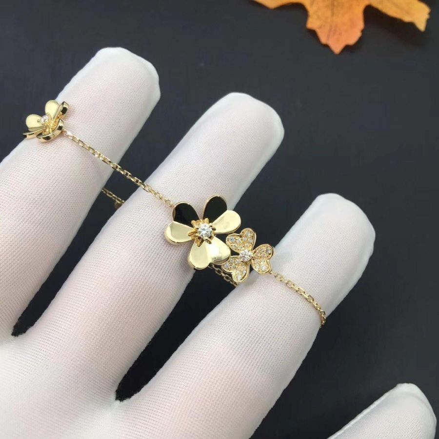 [⭐JeweliWhal]سوار FRIVOLE GOLD 5 FLOWERS