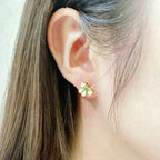 [⭐JeweliWhal]FRIVOLE  FLOWER MALACHITE EARRINGS
