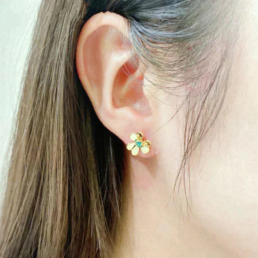 [⭐JeweliWhal]FRIVOLE  FLOWER MALACHITE EARRINGS