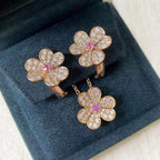 [⭐JeweliWhal]FRIVOLE ROSE GOLD FLOWER DIAMOND NECKLACE