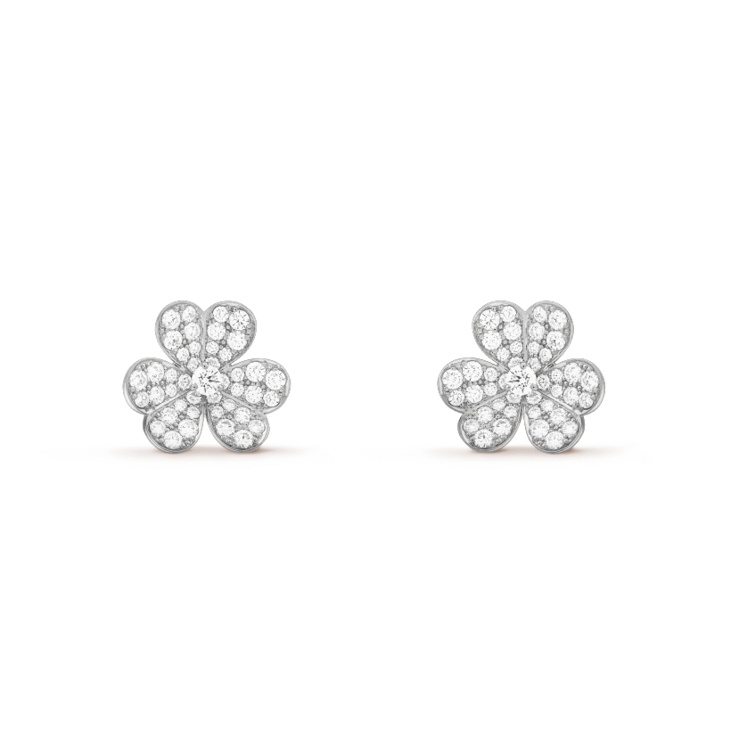 [⭐JeweliWhal]FRIVOLE SILVER FLOWER DIAMOND EARRINGS
