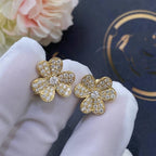 [⭐JeweliWhal]FRIVOLE GOLD FLOWER DIAMOND EARRINGS