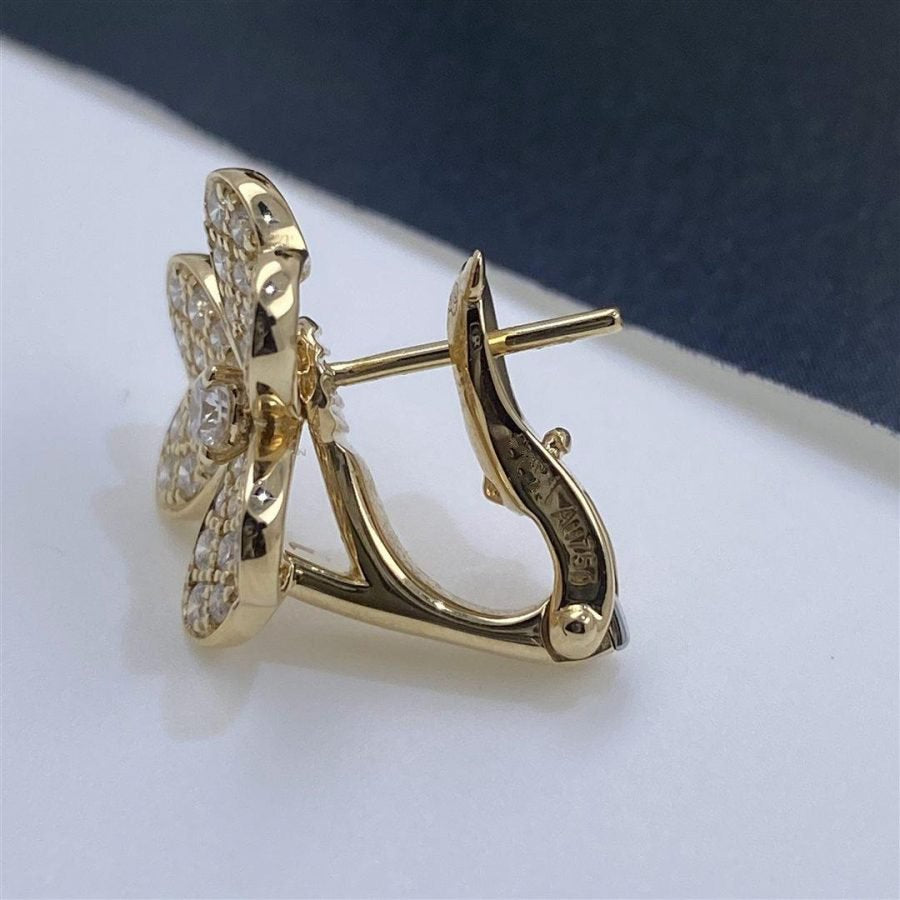 [⭐JeweliWhal]FRIVOLE GOLD FLOWER DIAMOND EARRINGS