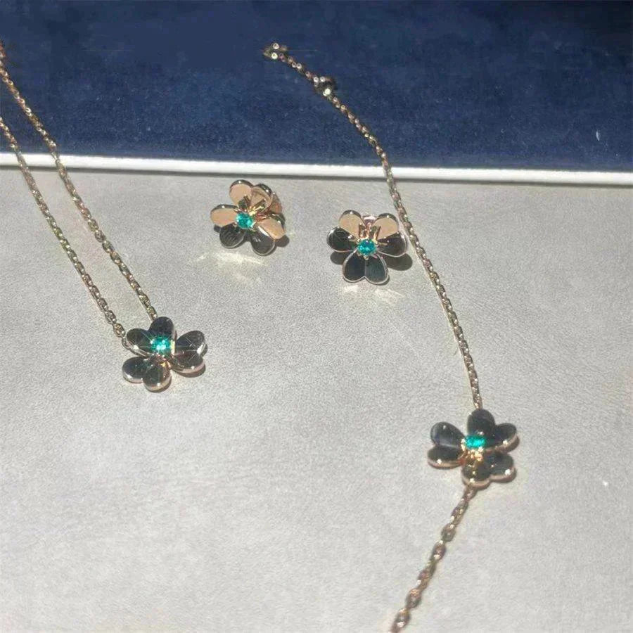 [⭐JeweliWhal]FRIVOLE  FLOWER MALACHITE EARRINGS