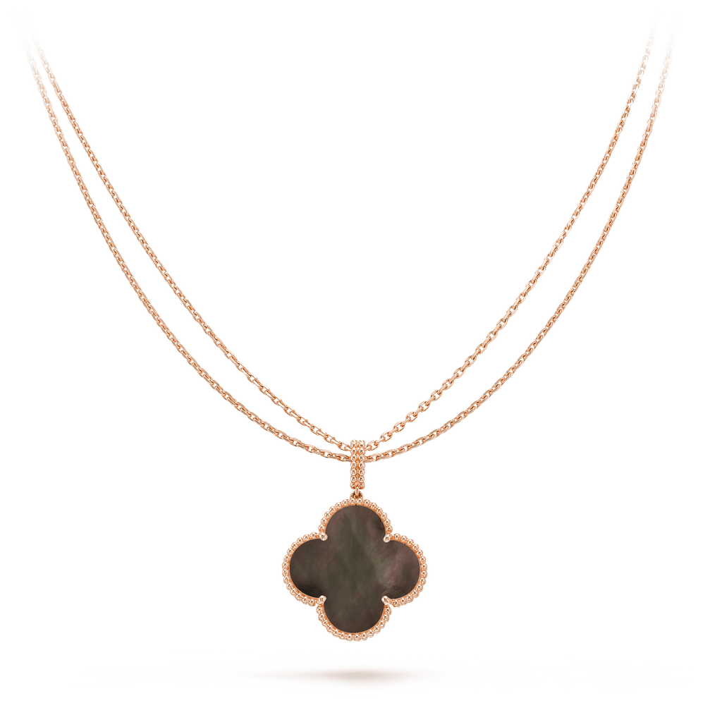 [⭐JeweliWhal]CLOVER 25MM GOLD DARK MOP BIG CLOVER NECKLACE