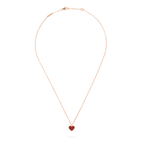 [⭐JeweliWhal]スイートクローバーカーネリアンハートネックレス