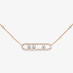 [⭐JeweliWhal] Move Pave_ Rose Gold Diamond Necklace