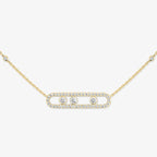 [⭐JeweliWhal] Move Pave_ Rose Gold Diamond Necklace