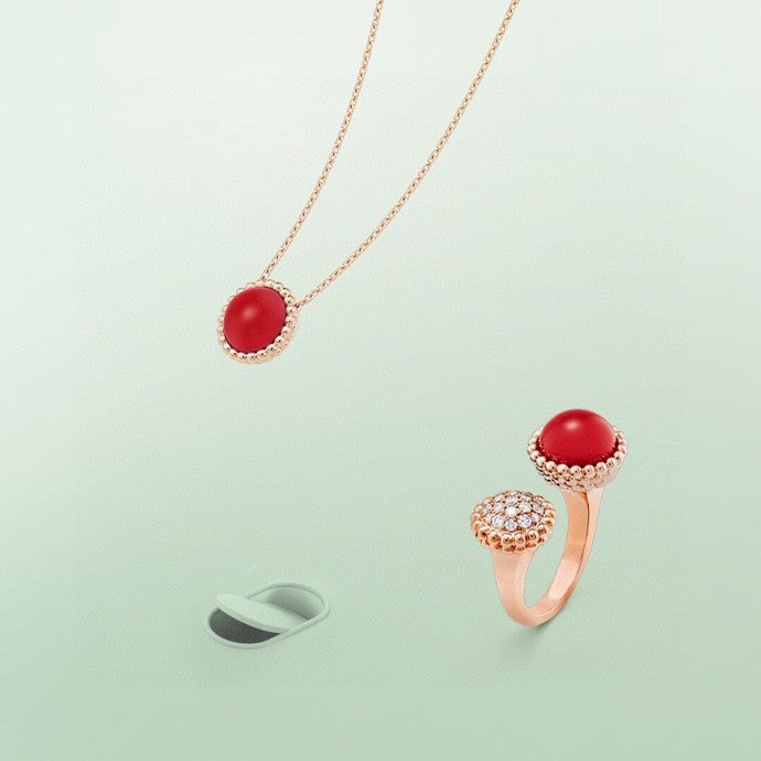 [⭐JeweliWhal]PERLEE COULEURS DIAMOND ROSE GOLD BETWEEN THE FINGER RING