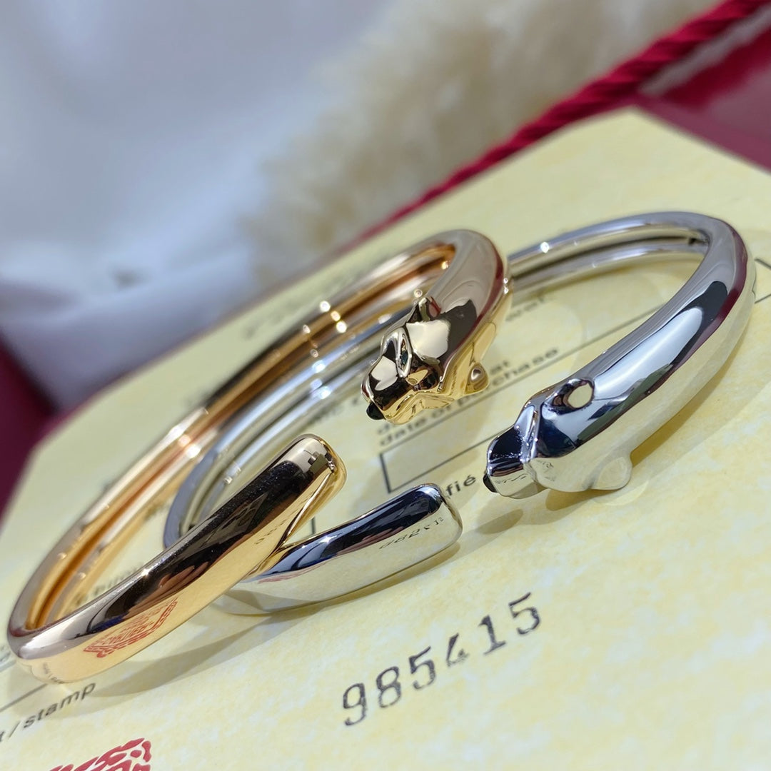 [⭐JeweliWhal]PANTHERE SILVER OPEN BRACELET