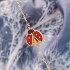 [⭐JeweliWhal]LUCKY SPRING 1 MOTIF PINK GOLD BRACELET