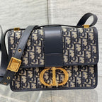 30 モンテーニュ 24cm ブルー斜め刺繍