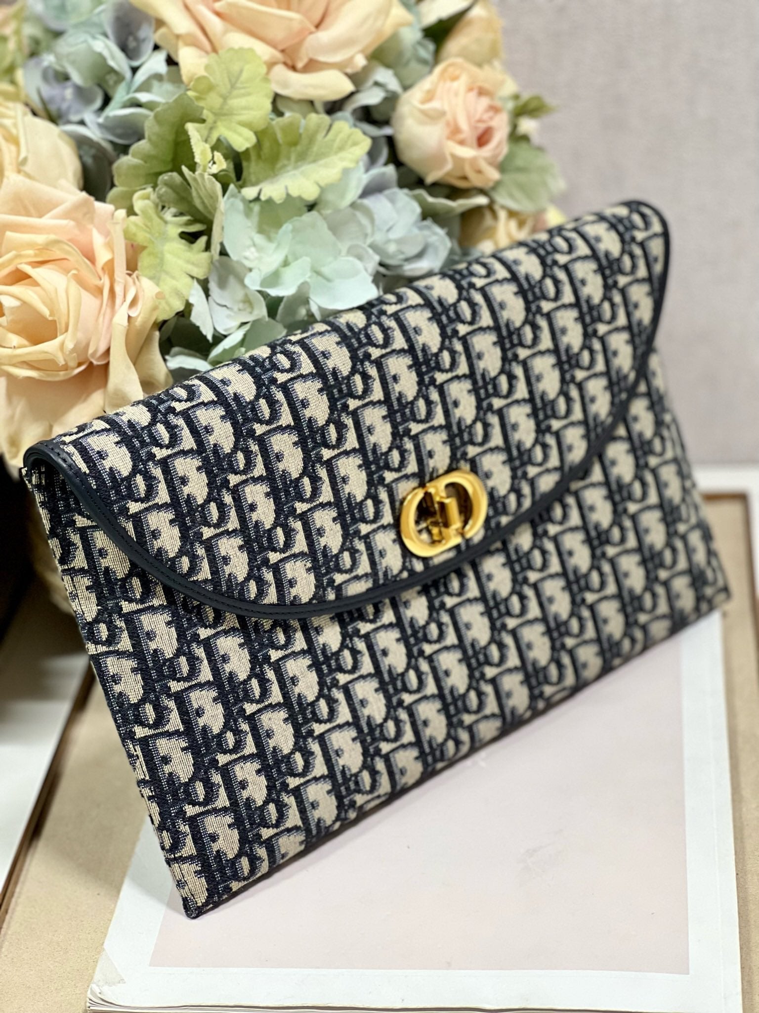 30 モンテーニュ 30cm ブルー斜め刺繍