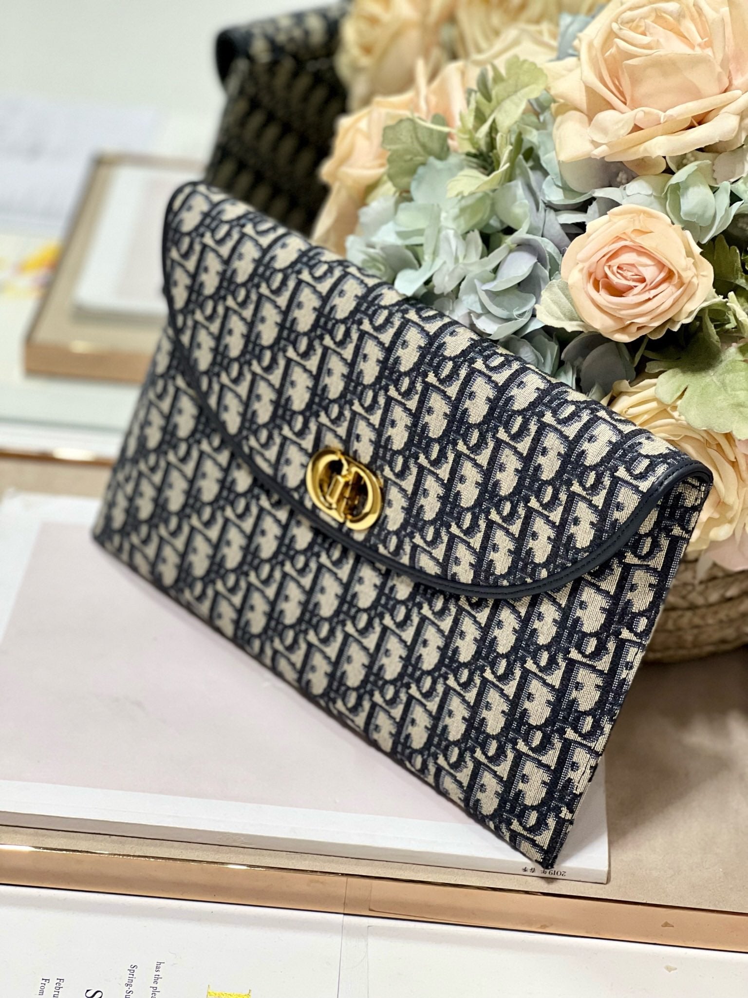 30 モンテーニュ 30cm ブルー斜め刺繍