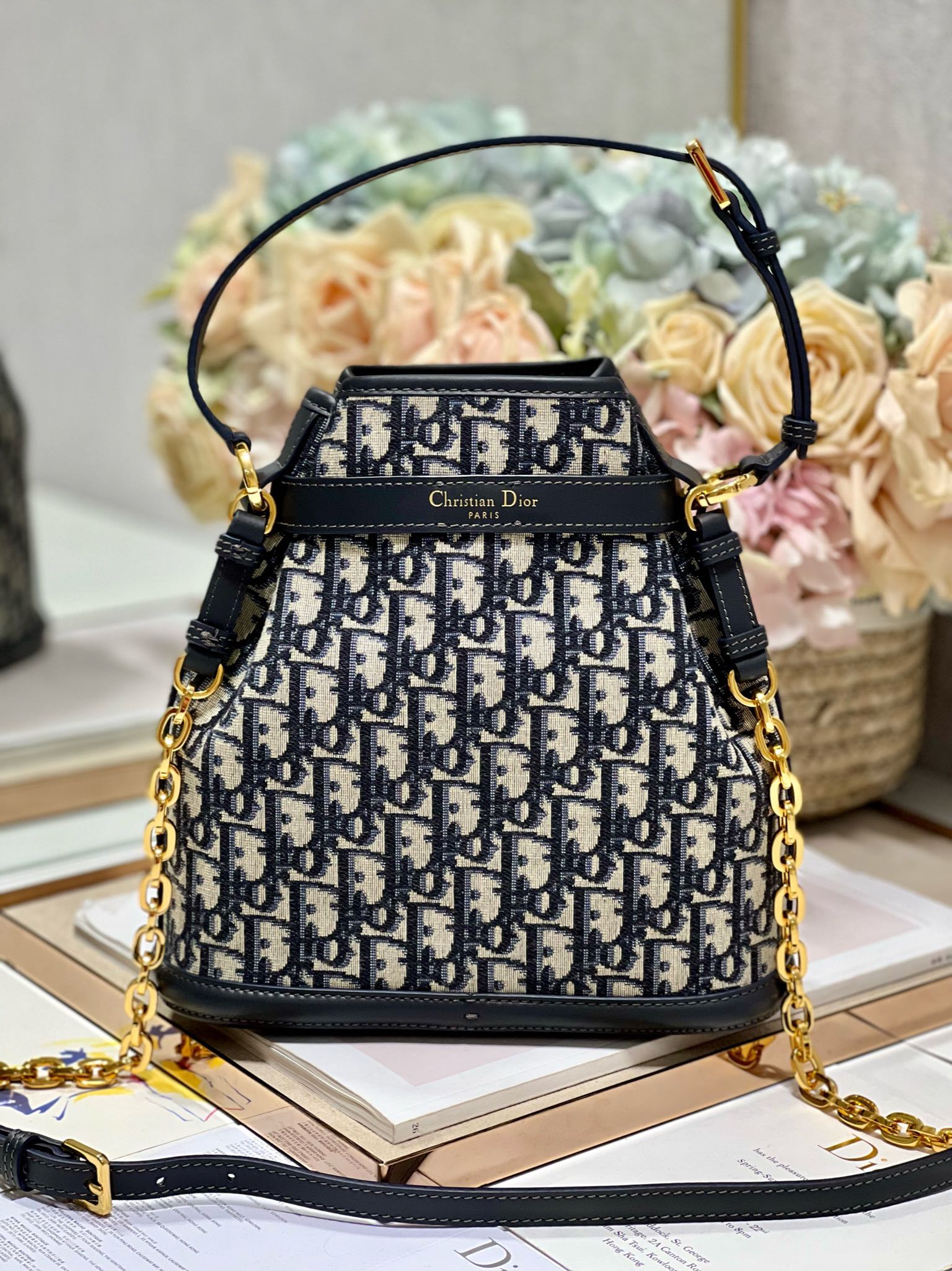 CEST CD 24CM ブルー斜め刺繍