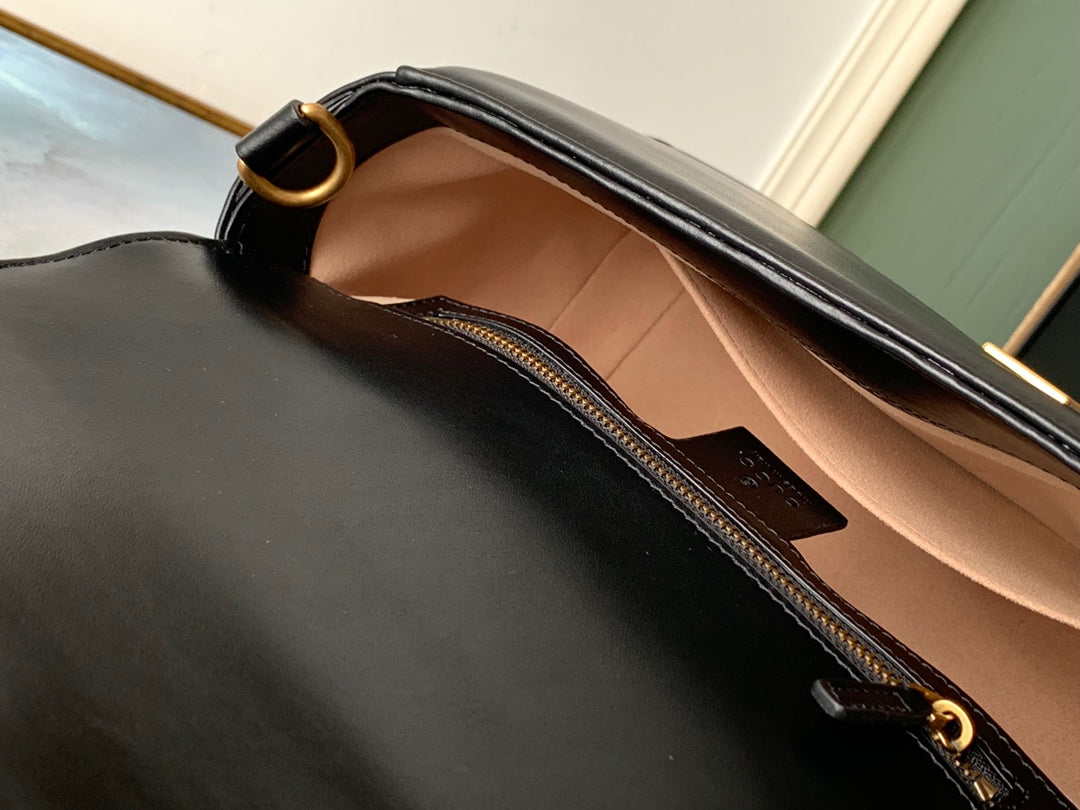 GGマーモント 26.5cm ブラックカーフスキン ゴールド金具