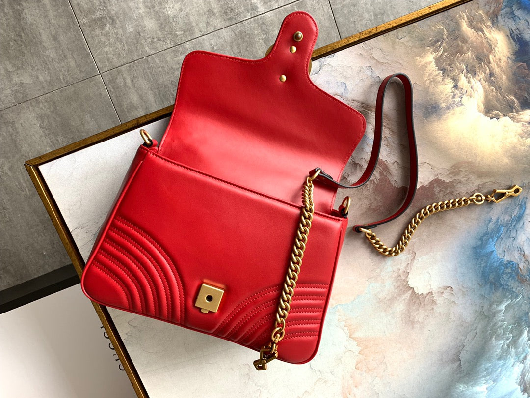 GGマーモント 26.5cm レッドカーフスキン ゴールド金具