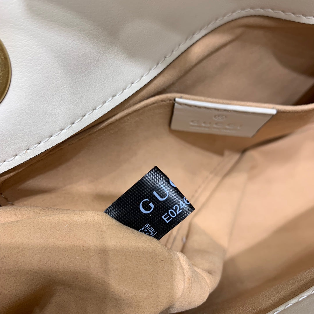 GGマーモント 22cm ホワイトカーフスキン ゴールド金具