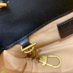 GGマーモント ミニ 16.5cm ブラック カーフスキン ゴールド金具